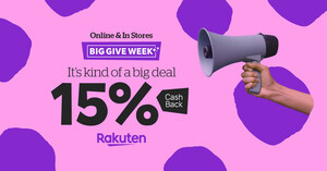 Big Give Week, Rakuten's Biggest Shopping Event of the Year, Returns from May 9 -16