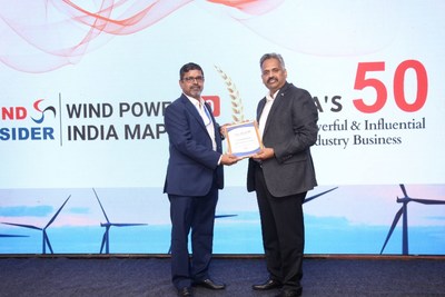 'India's Most Powerful Wind Leader’ awarded to Mr. Lakshmanan CEO, RENOM Energy Services