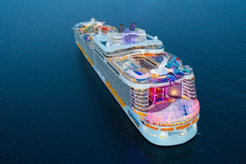 Royal Caribbean’s Wonder of the Seas, the ultimate vacation for travelers of all ages. Across eight distinct neighborhoods – a Royal Caribbean first – there’s a variety of brand-new experiences and returning favorites, such as the new Suite Neighborhood; Wonder Playscape, an interactive, outdoor play area for kids; southern restaurant and bar The Mason Jar, and the cantilevered Vue Bar. The signature adventures in store include The Ultimate Abyss, the tallest slide at sea; the FlowRider surf simulator; and more.
