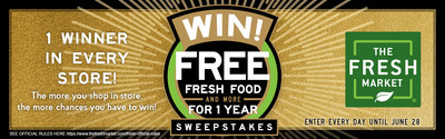 The Fresh Market is inviting guests to enter to win Free Fresh Food and More for a Year through a new contest. One guest at each of the company's 160 stores will win!