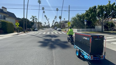 URB-E delivery service in Santa Monica.