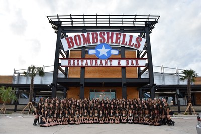 Bombshells interior and outside patio combined typically total 10,000 to 12,000 square feet.
