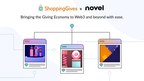 NFT Platform Novel Partners with ShoppingGives to Enable Nonprofit Donations Attached to NFT Sales