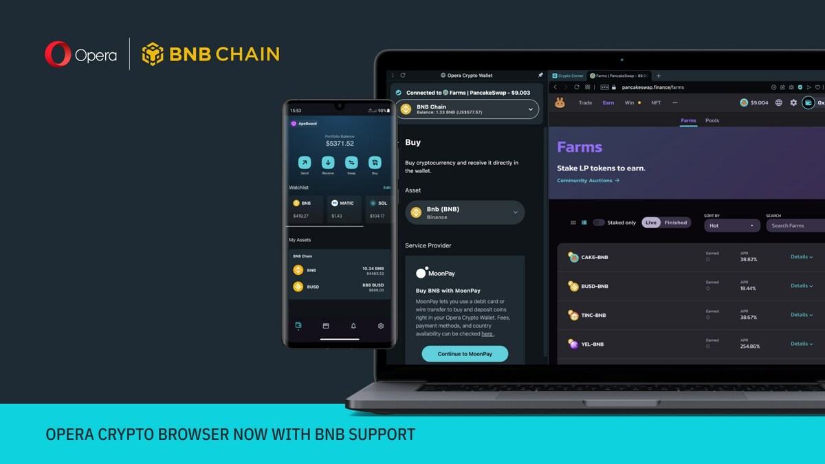 Opera Crypto Browser Integrates BNB Chain and Unlocks Access to Its  Ecosystem of dApps