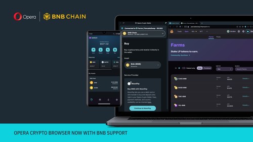 Opera Crypto Browser integrates BNB Chain