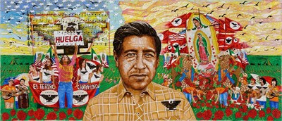 Cesar Chaves Mural Artwork by George Yepes