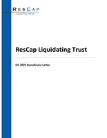 ResCap Liquidating Trust Announces Posting of Q1 2022 Financial Statements