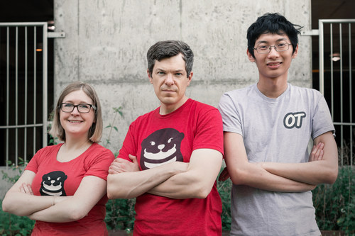 OtterTune founders (L to R) - Dana Van Aken, Andy Pavlo, and Bohan Zhang