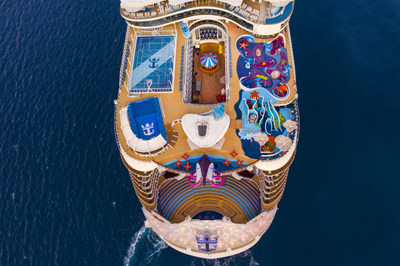 Royal Caribbean’s Wonder of the Seas, the ultimate vacation for travelers of all ages. Across eight distinct neighborhoods – a Royal Caribbean first – there’s a variety of brand-new experiences and returning favorites, such as the new Suite Neighborhood; Wonder Playscape, an interactive, outdoor play area for kids; southern restaurant and bar The Mason Jar, and the cantilevered Vue Bar. The signature adventures in store include The Ultimate Abyss, the tallest slide at sea; the FlowRider surf simulator; and more.