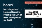 Inc. Magazine Names Boomi In Prestigious List of Best Workplaces for 2022