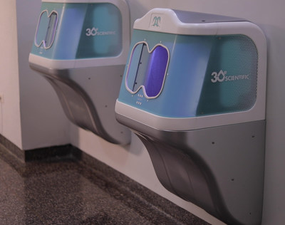 3Oe Scientific's proprietary technology was used to create Iggy™ (pictured here), a first-in-class hand hygiene device that uses a natural disinfectant and works in just 7 seconds.  When used as part of an overall approach to health and wellbeing, Iggy enhances the effectiveness of hand hygiene programs designed to reduce the risk of transmission of infectious germs.