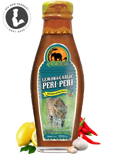 African Dream Foods' Lemon & Garlic Peri-Peri - 2022 New Product sofi Award Winner for Hot Sauce