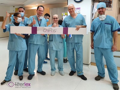 FIH clinical study principal investigators, Prof. Haim Danenberg and Prof. Ran Kornowski, and team celebrate successful completion of the first CAPTIS® patient procedure at the Rabin Medical Center