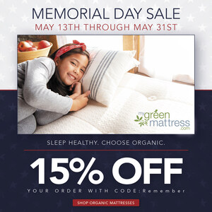 My Green Mattress Offers Healthy Savings this Memorial Day Save 15% on Certified Organic Mattresses &amp; Sleep Accessories