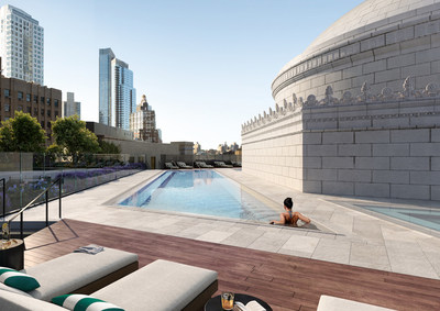 The Dome Pool and Terrace at The Brooklyn Tower.