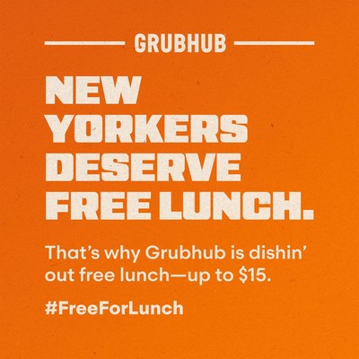Between 11 a.m. and 2 p.m. ET on Tuesday, May 17, people in New York City can use promo code FREELUNCH at checkout in the Grubhub app for up to $15 off their order subtotal.