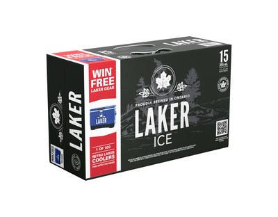 Laker Ice 15-Can Pack Retro Cooler Sweeps (CNW Group/Waterloo Brewing Ltd.)