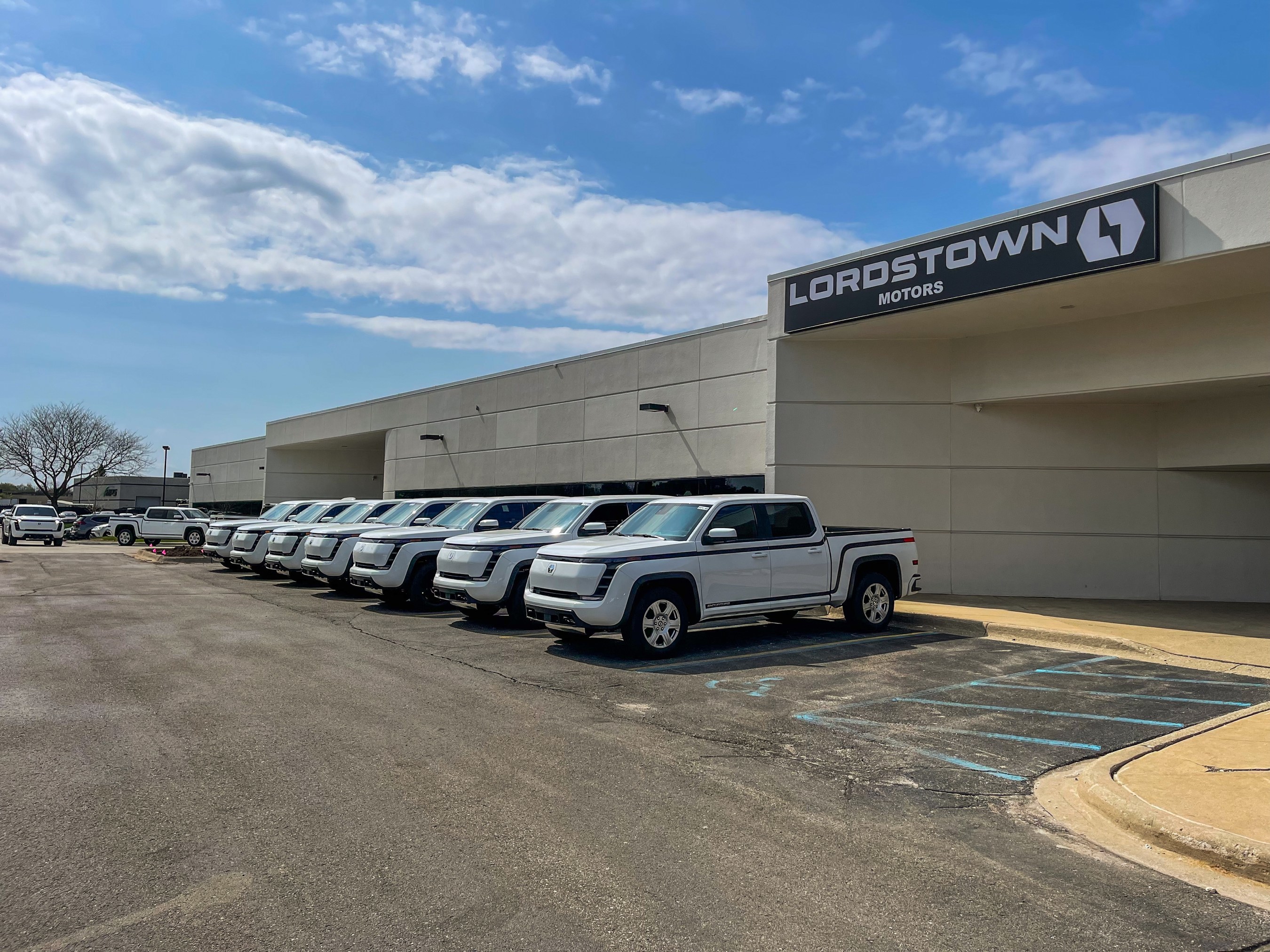 Pre-production Lordstown Endurance electric pickup trucks being tested at the Lordstown Motors facility in Farmington Hills, Mich.