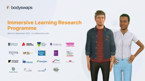 Bodyswaps with 20 education institutions for VR research program