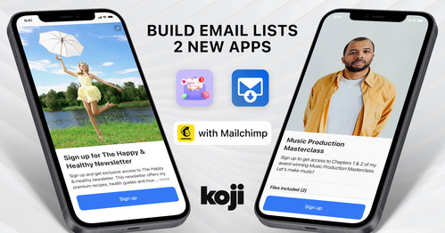 Two Mailchimp-Enabled Apps on the Koji App Store