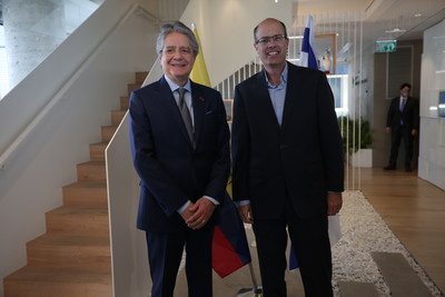 President of Ecuador, Guillermo Lasso and CEO of Start-Up Nation Central, Avi Hasson (Photo Credit: Liron Cohen Aviv)