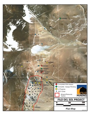 Figure 1: Filo Mining Base Map with Satellite Image May 2022 (CNW Group/Filo Mining Corp.)