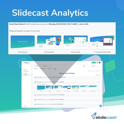 Track engagement throughout the presentation, slide by slide, for every recipient, with built-in analytics