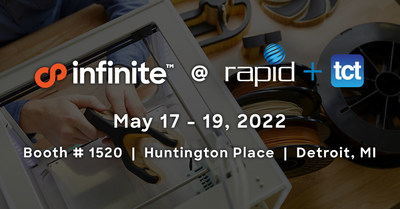 Infinite Materials Solutions, LLC (Infinitetm) will debut a new line-up of additive manufacturing innovations and services at this year's RAPID + TCT conference. North America's most important and largest additive manufacturing event featuring over 200 of the industry's leading voices will be held at Huntington Place in Detroit from May 17-19, 2022. Infinite will be featured at Booth #1520.