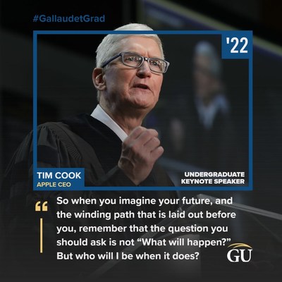 Apple CEO Tim Cook delivers Gallaudet University commencement address