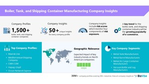 BizVibe Adds New Company Insights for 1,500+ Boiler, Tank, and Shipping Container Companies | Risk Evaluation | Regional Analysis | Similar Companies | Financials and Management Team