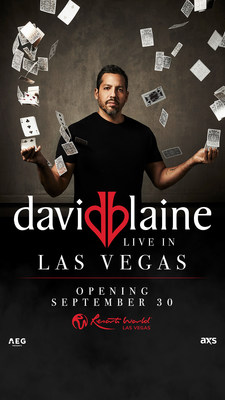 DAVID BLAINE ANNOUNCES FIRST-EVER LAS VEGAS RESIDENCY AT RESORTS WORLD THEATRE