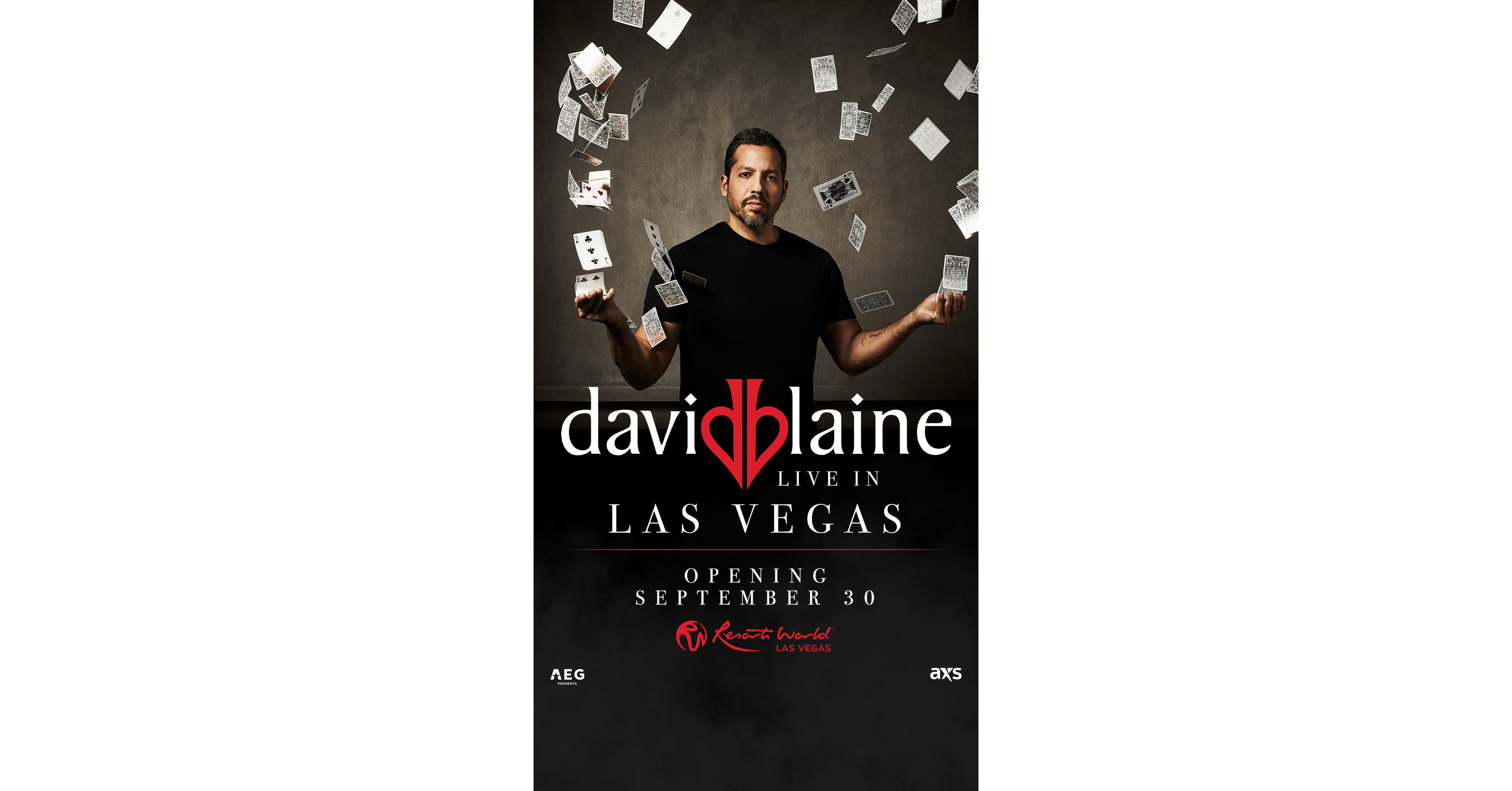 DAVID BLAINE ANNOUNCES FIRSTEVER LAS VEGAS RESIDENCY AT RESORTS WORLD