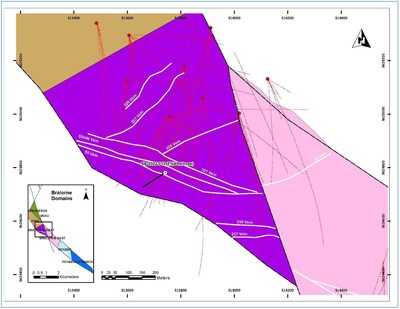 Figure 1: SB-2022-013 hole location within the Bralorne West block. (CNW Group/Talisker Resources Ltd)
