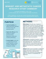 Here’s page one of The Mindset and Metastatic Cancer Research Study Summary. Download the complete Summary at: https://www.comedycures.org/research-study