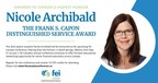 Nicole Archibald Awarded Financial Executives International Canada's (FEI Canada) Highest Honour: The Frank S. Capon Distinguished Service Award