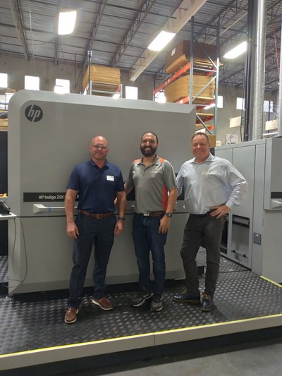 Pictured from left to right: Chris Murphy, HP Sales; JohnHenry Ruggieri, President SunDance; Monty Faulkner, Account Manager, HP