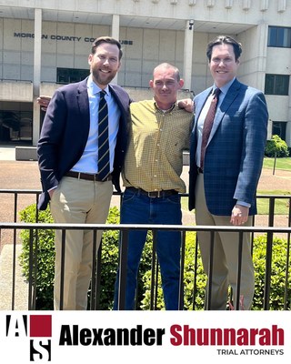 left to right: Attorney Brandon Bishop, Plaintiff Anthony Bearden, Attorney Andrew Moak