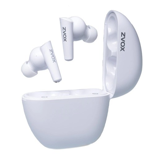 ZVOX AV30 True Wireless Noise Cancelling AccuVoice Earbuds. They enhance conference and video calls helping users understand them