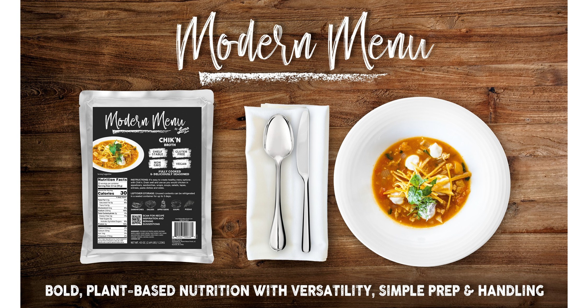 Atlantic Natural Foods Announces Availability of Modern Menu, Expands