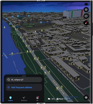 Petal Maps da vida a la experiencia de navegación con el nuevo HUAWEI Mate Xs 2