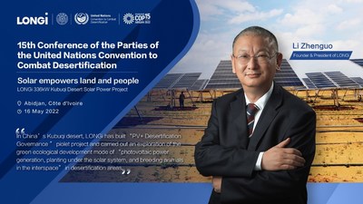 Li Zhenguo, Founder & President of LONGi Green Energy Technology Co., Ltd. (LONGi), took part in the side event 