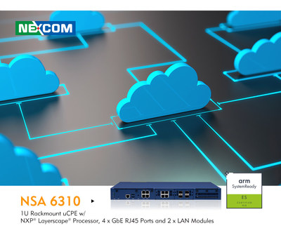 NEXCOM’s Arm-based uCPE NSA 6310 has fulfilled the SystemReady ES certification program. This 1U high-performance appliance is now readily adoptable by most operating systems and application software. NSA 6310 is powered by NXP® Semiconductor’s Layerscape® LX2160A processor, with up to sixteen 64-bit Arm® Cortex®-A72 cores. It offers scalability and a price/performance ratio that makes it well-suited for edge computing equipment.