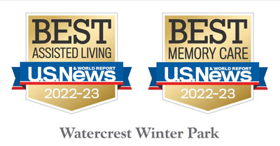 Watercrest Winter Park Assisted Living and Memory Care in Winter Park, Florida has been named a Best Assisted Living Community and Best Memory Care Community by U.S. News & World Report.