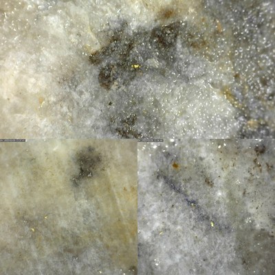 Figure 5: Examples of Visible Gold Observed in DDRCCC-22-024 (Hole 24) (CNW Group/Sitka Gold Corp.)