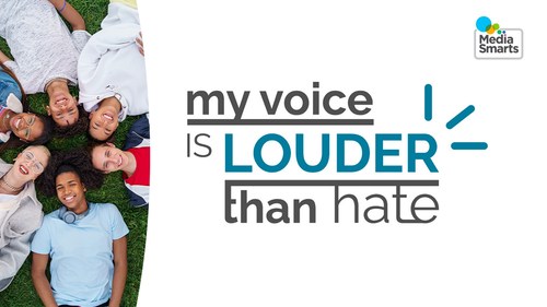 My Voice is Louder Than Hate - a new multimedia platform From MediaSmarts to help young people learn how to push back against prejudice online. (CNW Group/MediaSmarts/HabiloMedias)