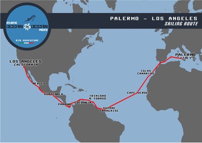 Sergio Davi's 10,000 Mile Ocean Journey Map