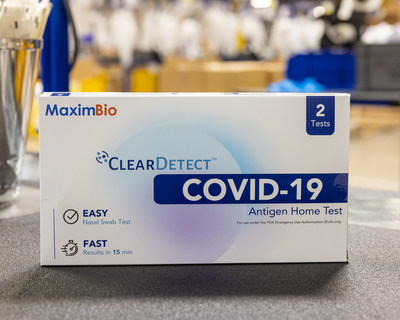 MaximBio ClearDetect COVID-19 Antigen Home Test, 2-Test Pack