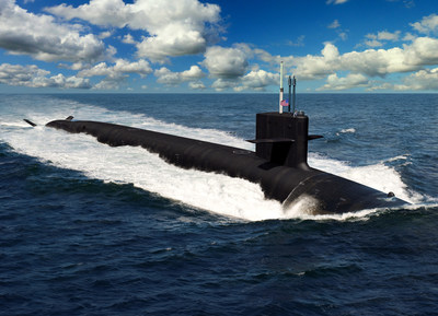 General Dynamics Electric Boat was awarded a modification to the previously awarded Columbia Integrated Product and Process Contract by the Naval Sea Systems Command. (Rendering of Columbia-class submarine.)