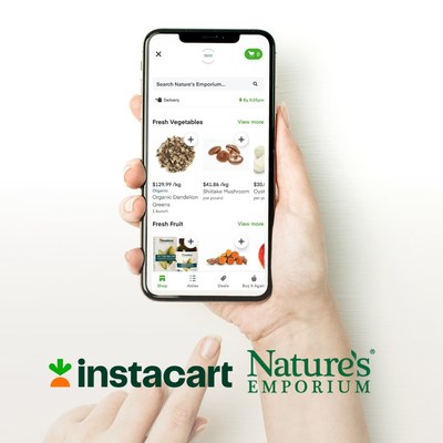 Shoppers can now have organic produce, gluten-free meals, natural health and beauty products, and more delivered right to their door from Nature's Emporium in just a few clicks.  (CNW Group/Nature's Emporium)