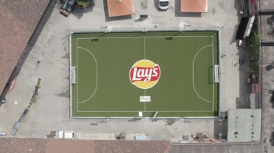 Lay's unveils its latest RePlay pitch today in Turin ahead of the Women's UEFA Champions League final at the weekend